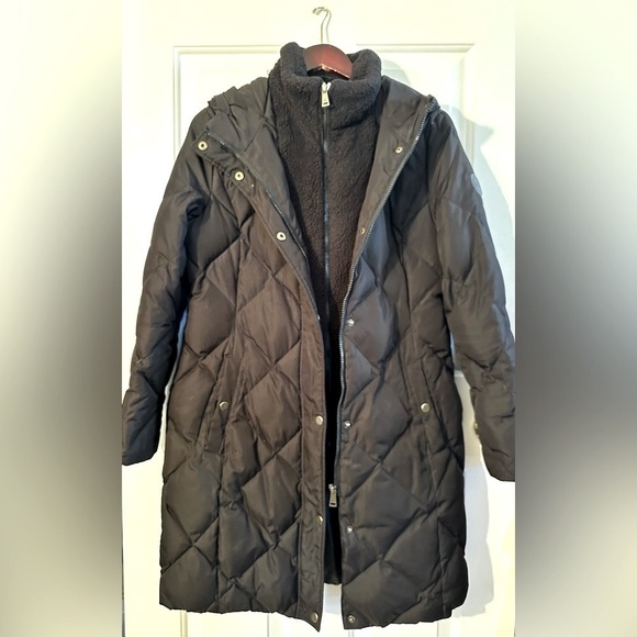 LAUREN RALPH LAUREN Diamond Quilted Black Down Hooded Removeable Faux Fur SMALL - Picture 5 of 15